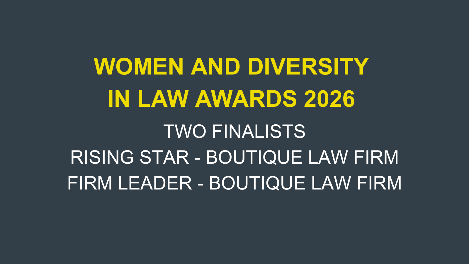 Women And Diversity In Law Awards 2026